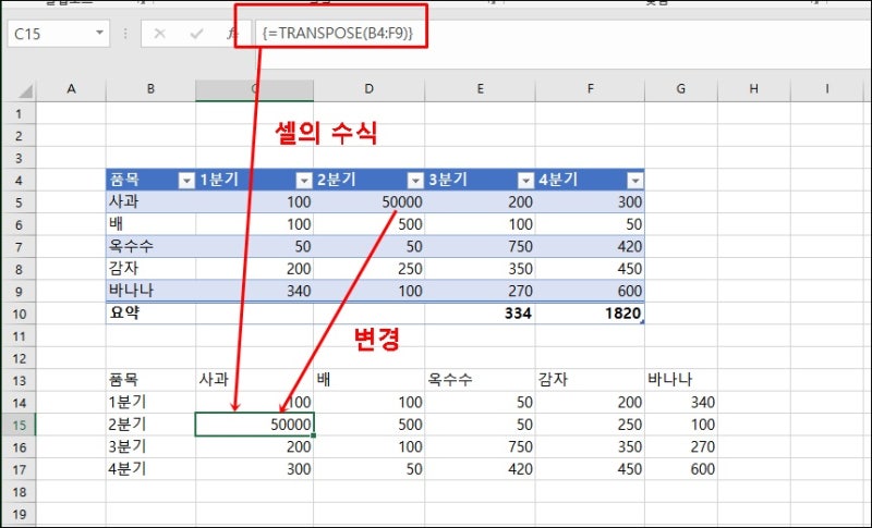 엑셀 표 만들기, 행 열 단축키, 슬라이서, table 함수, 테이블 가로 세로 바꾸기 : 네이버 블로그
