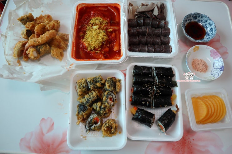  [평택/서정리역 맛집]오빠동네 떡볶이_동네 떡볶이 + 찹쌀 순대 + 모둠튀김 A(오징어 + 김말이 + 새우 + 고구마 + 만두) + 꼬마김밥 + 김밥 튀김
