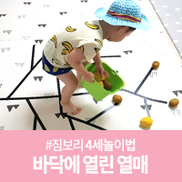  4세 놀이법: 손발의 협응력을 키워주는 신체 놀이! 바닥에 열린 열매