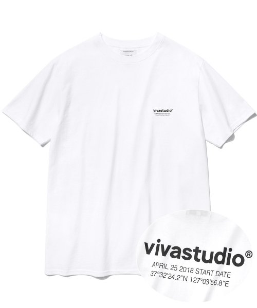  [역대가] 30% 할인! VIVASTUDIO (비바스튜디오) LOCATION LOGO SHORT SLEEVE IS [WHITE]