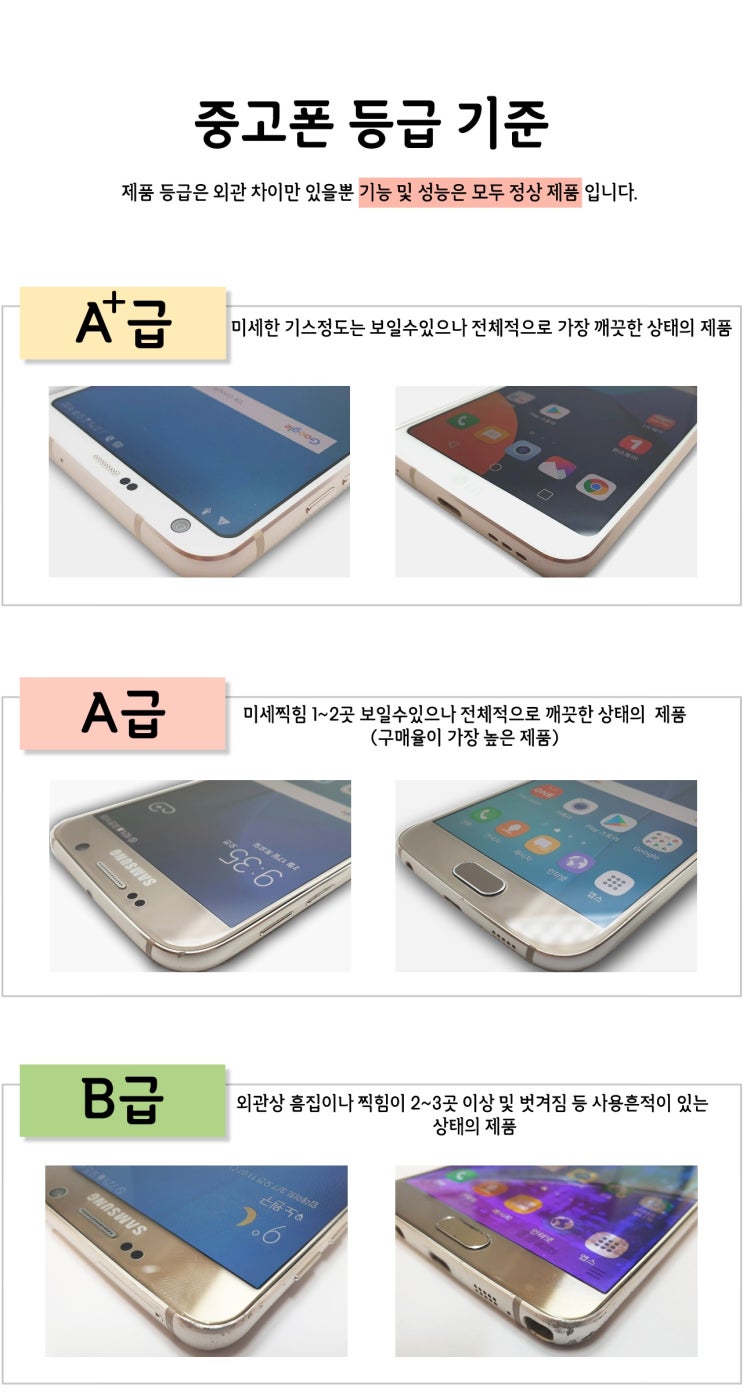  [중고폰등급] 중고팔때 등급기준 꼭 확인하세요!