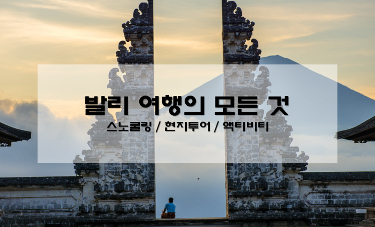  발리 누사페니다섬 / 멘장안 / 동부투어 및 발리 액티비티 추천