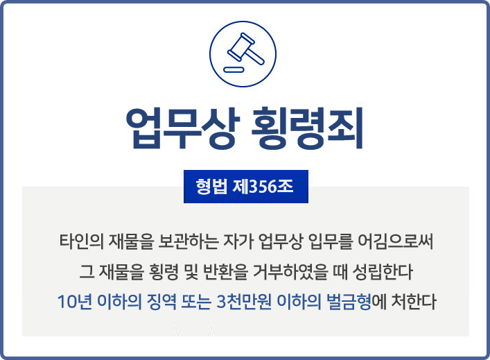 횡령죄, 업무상횡령죄 성립요건과