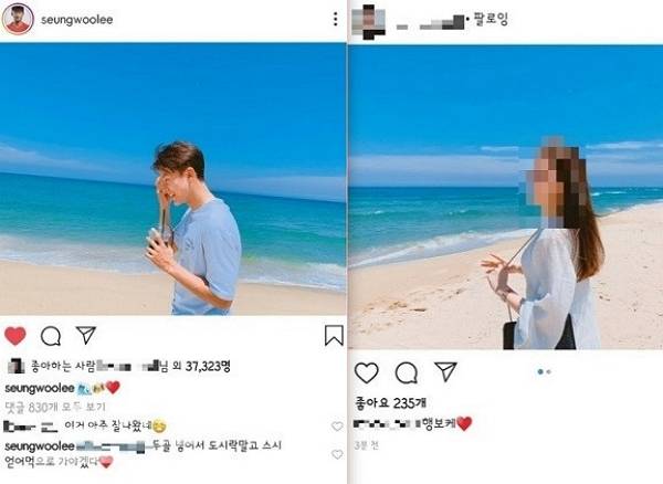  이승우, 승무원과 열애설?…같은 장소에서 SNS '이거 잘 나왔다'