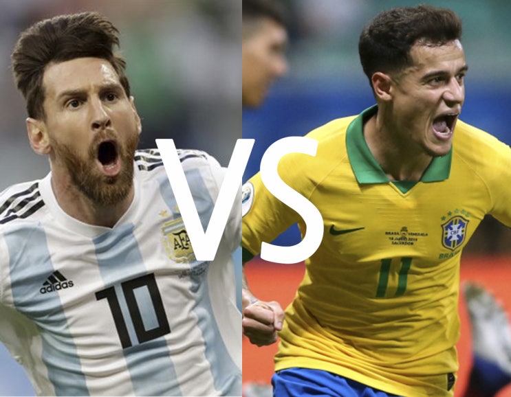 (코파 아메리카 경기정보) 4강 브라질 vs 아르헨티나 - 메시 vs 쿠티뉴
