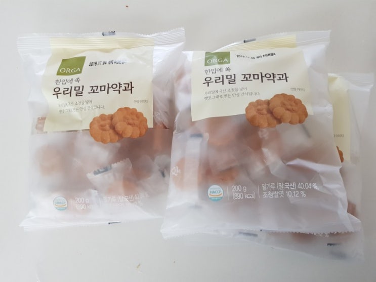  올가홀푸드 한입에 쏙 우리밀 꼬마약과