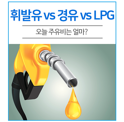  오늘 주유비는 얼마? 휘발유 vs 경유 vs LPG