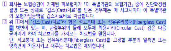오픈캐스트와 깁스치료비 보장-의료기술 발전을 따라가지 못하는 보험약관 오픈캐스트와 깁스치료비 보장-의료기술 발전을 따라가지 못하는 보험약관
