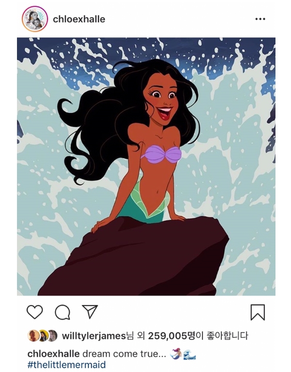  [영화] 디즈니 인어공주 실사화 주인공 확정···할리 베일리