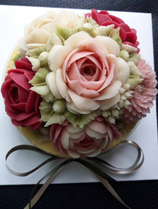  앙금플라워떡케이크, 밀가루랑 찬음식이 안맞는 분에게 생일케이크로 좋아요.