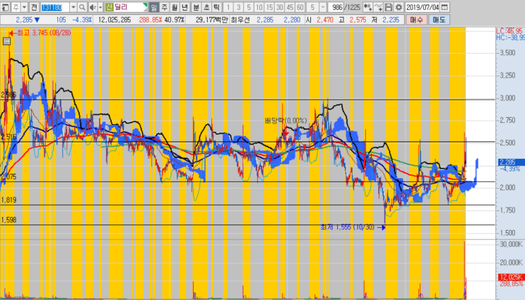  2019년 7월 4일 관심종목 딜리