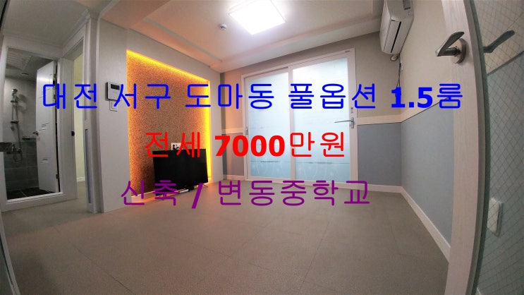  (대전 서구 도마동) 변동중 인근에 있는 신축 구조 이쁜 풀옵션 전세 1.5룸입니다 ^^