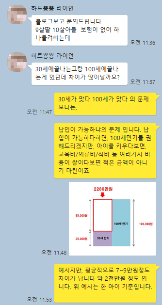 홍x라 어린이보험 상담