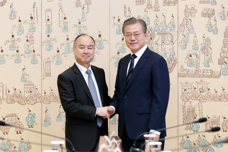  소프트뱅크 손정의 문재인 대통령 지원 약속..ai관련주 '관심 폭발'