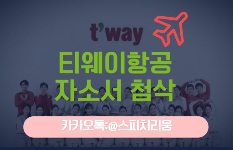  티웨이 자기소개서 첨삭 안내  (일대일 대면/온라인)