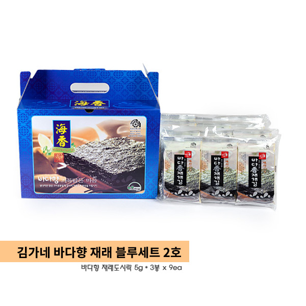  한울식품 김가네 바다향 재래김 블루 2호세트