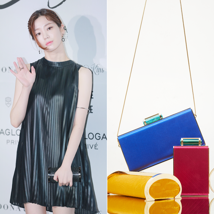 이유비 패션 캐롤리나헤레라 클러치로 완성!!