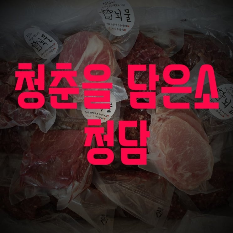  소고기다이어트 주목!! 최저가 소고기 "청춘을 담은소"