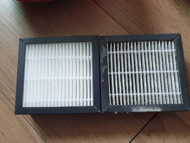 피스넷 공기청정기 6개월 사용후기 ...필터 차이가 확실하게 나네요