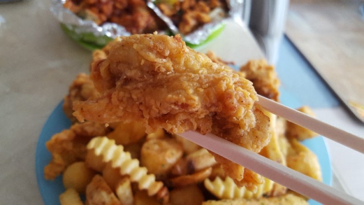  송정역치킨 노랑통닭 강서공항점 저염치킨이라서 좋다!