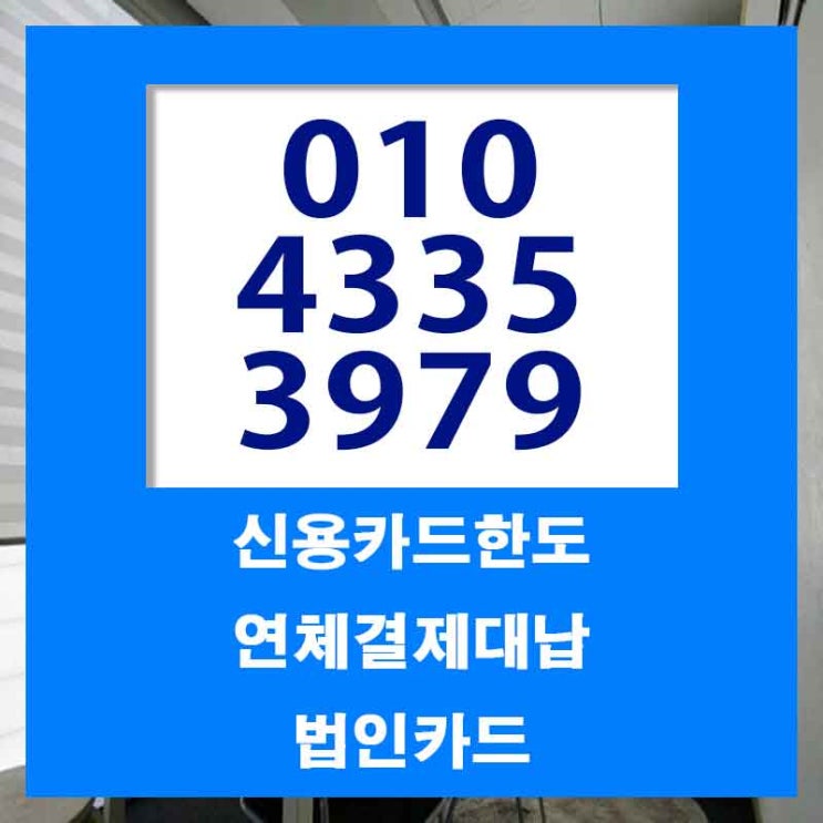  법인카드연체 합리적인 곳