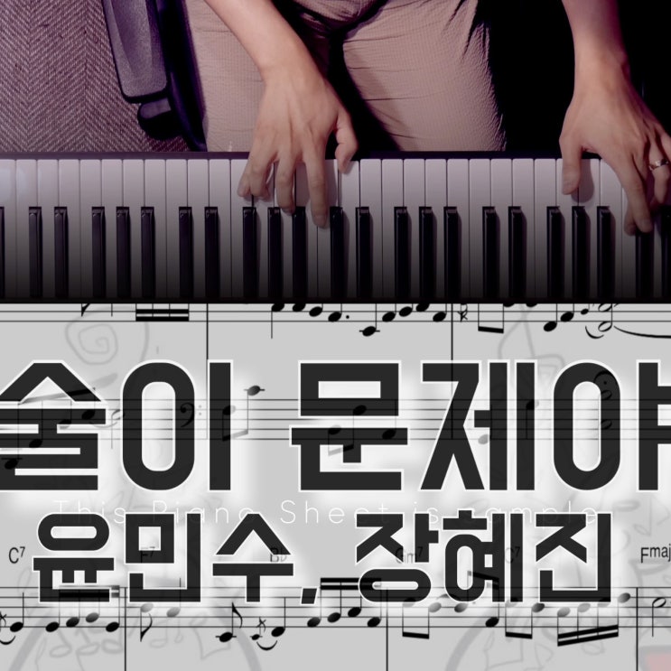  [치기 쉬운 피아노 악보-4]술이 문제야 - 윤민수, 장혜진ㅣ코드연주 독학으로 익히기