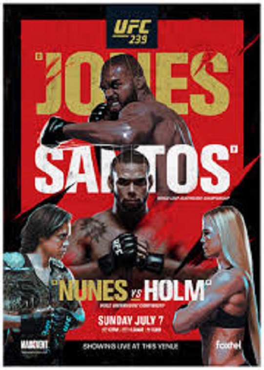UFC 239 존스 vs. 산토스 대진표