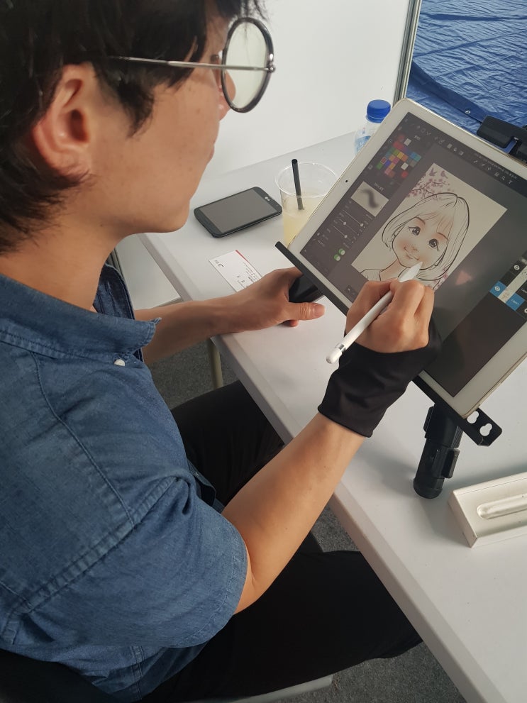  7월5일 2019 군장병 e스포츠대회 캐리커쳐 행사 참여 (골드문 장천 대표 소개)
