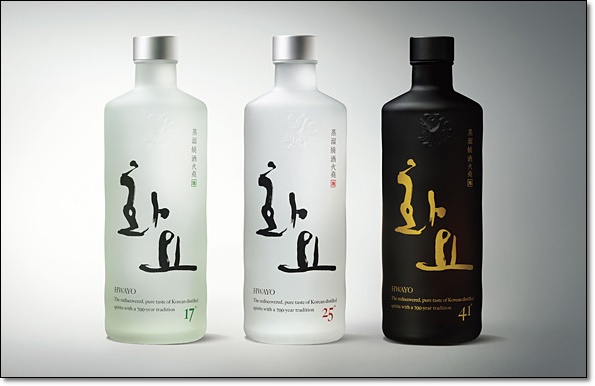  프리미엄 소주, 증류식소주 화요 제품별 알코올 도수 (53, 41, 25, 17, 화요X프리미엄 위스키)
