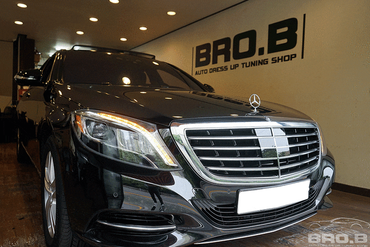  벤츠 W222 S500 정기,종합검사 등화장치 불합격으로 후미등 교체