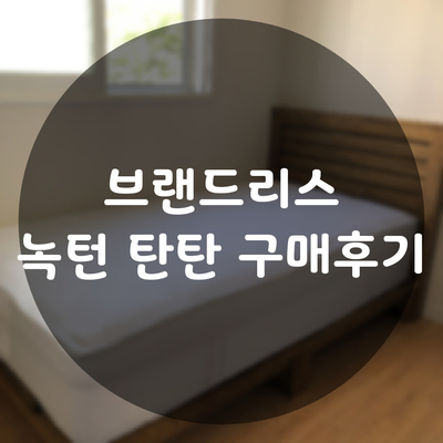  브랜드리스 침대 녹턴탄탄 구매후기! 브랜드리스 잠실점 방문구매