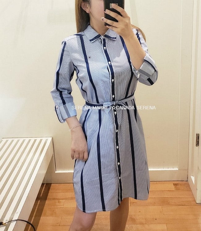 (판매완료)타미힐피거 핫딜 ☆ 타미힐피거 스트라이프 셔츠 원피스 50% 할인 구매대행 / 세레....