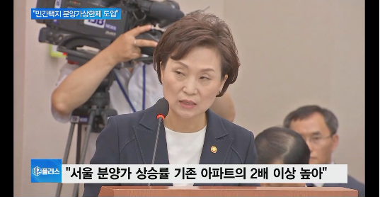  김현미 “민간택지 아파트에도 분양가 상한제 도입할 때 됐다”