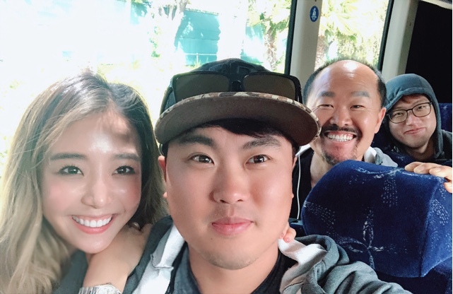 클리블랜드 도착한 류현진과 짝궁들