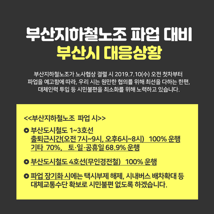  8429-145 부산도시철도 파업 부산지하철 [20190709]