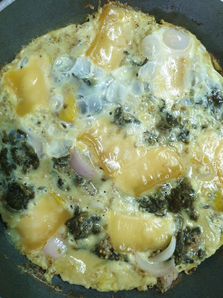  오븐 없이 시금치통조림으로  프리타타 1