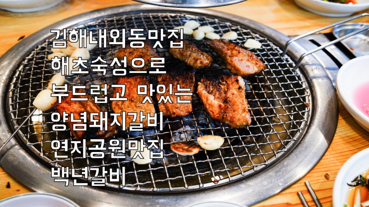  김해내외동맛집 해초 숙성으로 부드럽고 맛있는 양념돼지갈비 내외동맛집 백년갈비