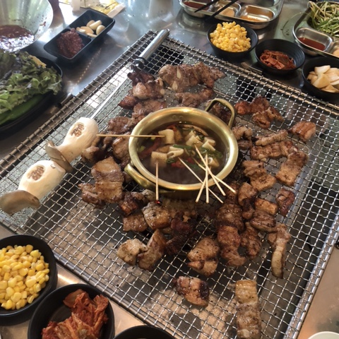  양산 바베큐 야외에서 먹는 꿀맛같은 고기 빡돈/토곡요