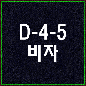  D-4-5비자(한식조리연수생) 발급에 대하여