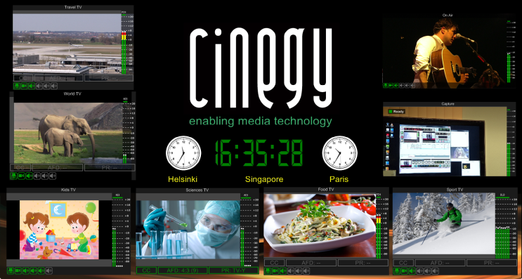 (주)시온미디어 멀티채널 SDI/IP 비디오 모니터링 Cinegy Multiviewer 솔루션