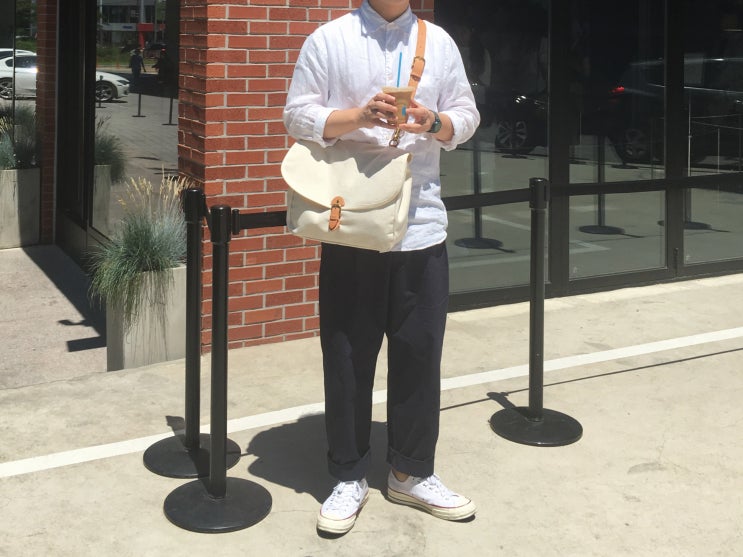 [데일리룩]비슬로우 시어서커 구르카팬츠, 유니클로 리넨셔츠와 함께 편집샵 소풍 출발