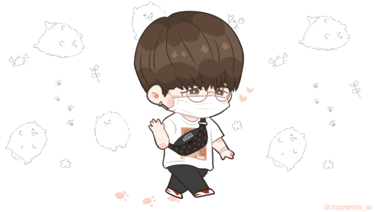  강다니엘 출근 (팬아트 모래님) 부산의아들 강다니엘