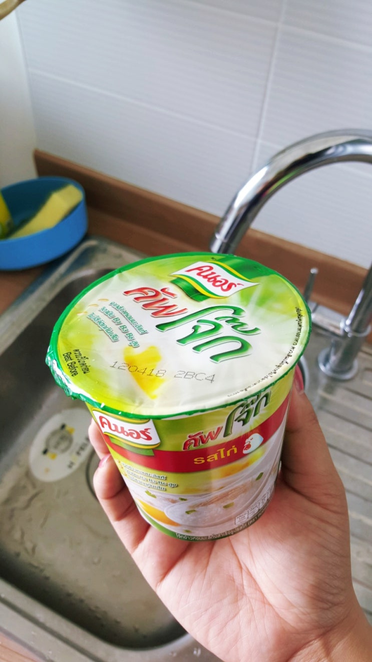  해외에서 한달살기_ 태국의 수박과 태국 인스턴트 닭죽