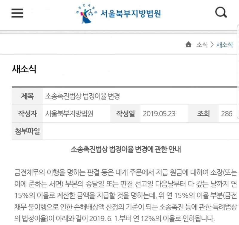 소송촉진법 상 법정이율 변경 15 12 네이버 블로그
