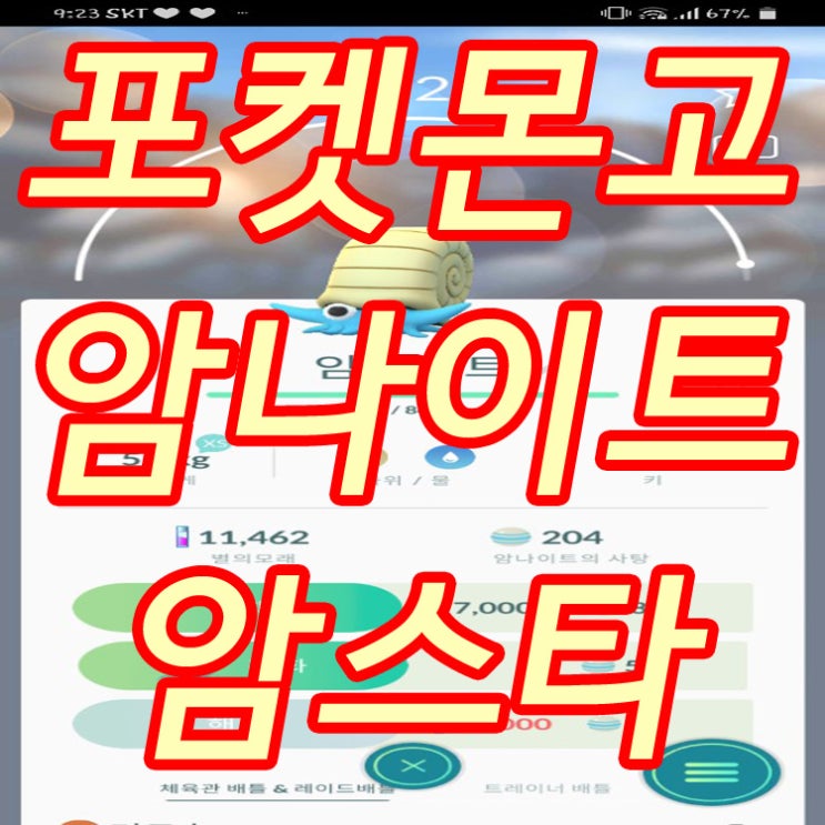  포켓몬고 암나이트 진화 암스타 되었어요. 최대cp2786
