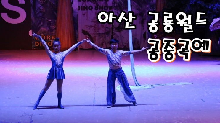  아산공룡월드 공중곡예 성룡과 김희선의 미려적신화에 맞춰.