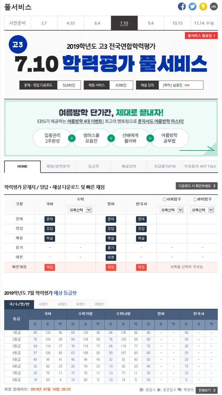  2019 7월 모의고사