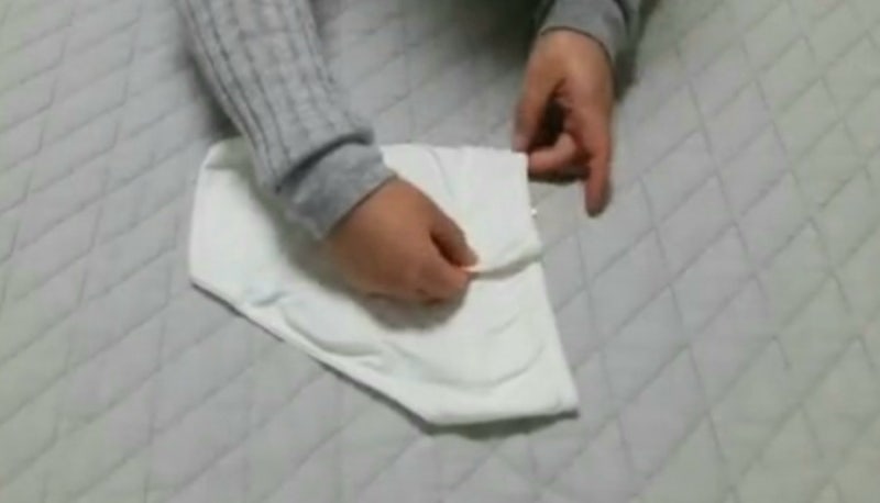 옷개는법 여성팬티 예쁘게 개는방법