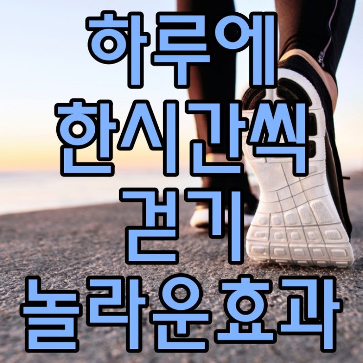  하루 한시간 걷기 5가지 효능