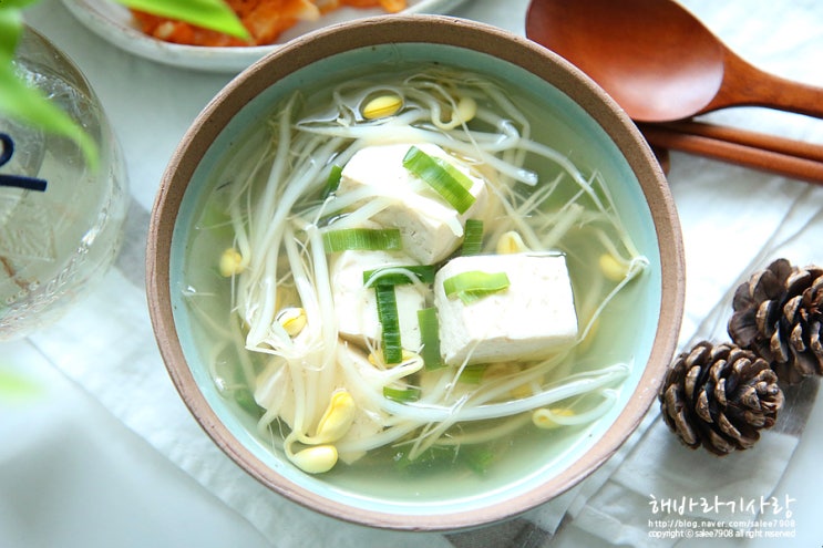  두부 콩나물국 끓이는법 기운찬 복합버섯균사체 넣었죠